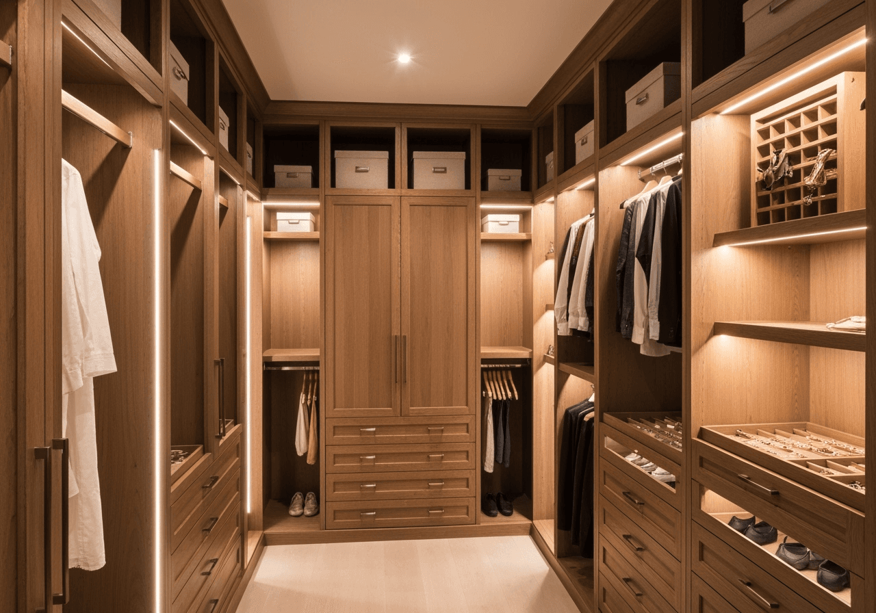 Wardrobe manufacturers Bangalore - walk-in closet